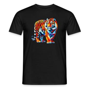 Tigre - T-shirt homme - noir - Devant - AI Model Male 178 light (178cm)