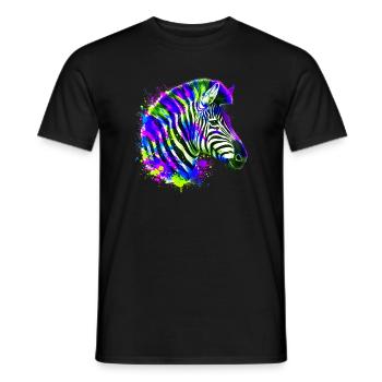 Zebra - Men's T-Shirt - black - Front - AI Model Male 178 light (178cm)