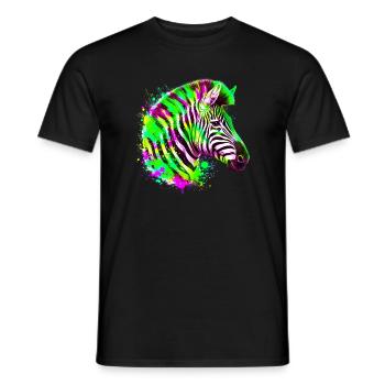 Zebra - Men's T-Shirt - black - Front - AI Model Male 178 light (178cm)