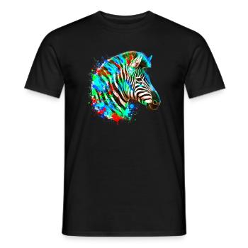 Zebra - Men's T-Shirt - black - Front - AI Model Male 178 light (178cm)