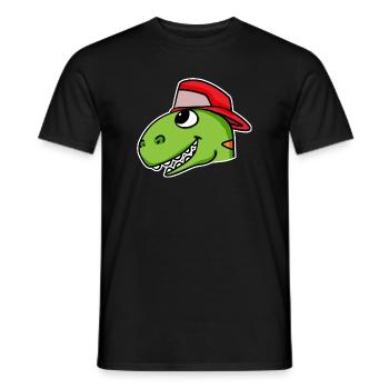 Dinosaur Head Dino - Men's T-Shirt - black - Front - AI Model Male 178 light (178cm)