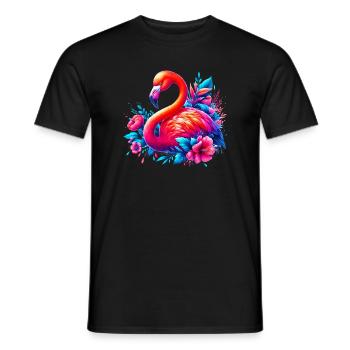 Flamingo - Männer T-Shirt - Schwarz - Vorne - AI Model Male 178 light (178cm)