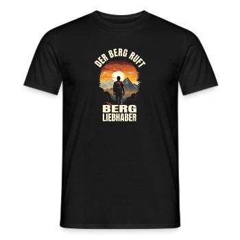 Der Berg ruft - Männer T-Shirt - Schwarz - Vorne - AI Model Male 178 light (178cm)