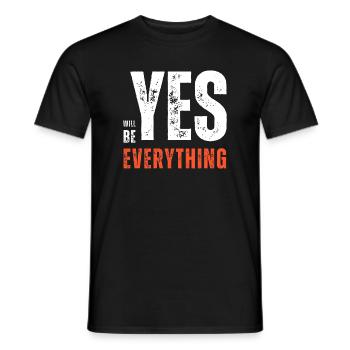 Yes Everything - T-shirt homme - noir - Devant - AI Model Male 178 light (178cm)