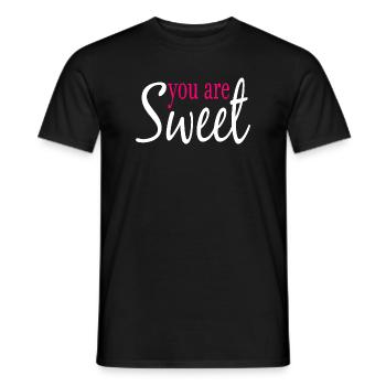 Inspirierende Liebesbotschaft im Schriftstil - Männer T-Shirt - Schwarz - Vorne - AI Model Male 178 light (178cm)