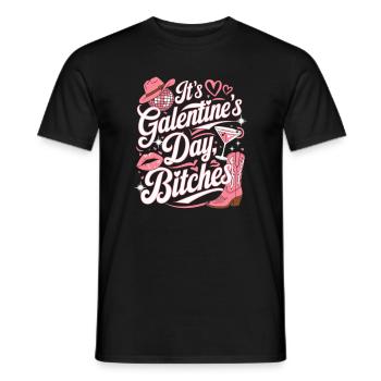 Lustige Party zum Galentine‘s Day - Männer T-Shirt - Schwarz - Vorne - AI Model Male 178 light (178cm)