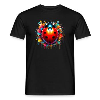 Marienkäfer - Männer T-Shirt - Schwarz - Vorne - AI Model Male 178 light (178cm)