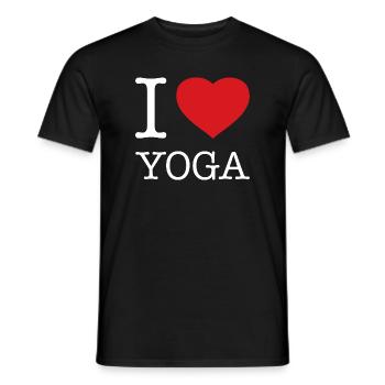 I LOVE YOGA - Men's T-Shirt - black - Front - AI Model Male 178 light (178cm)