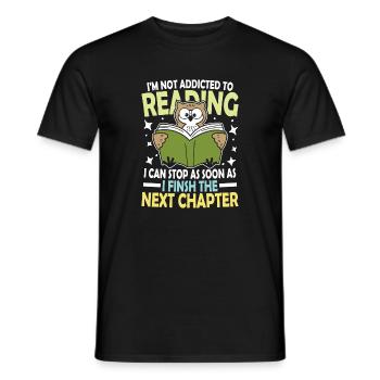 I m not addicted to reading I can quit as soon as - Männer T-Shirt - Schwarz - Vorne - AI Model Male 178 light (178cm)