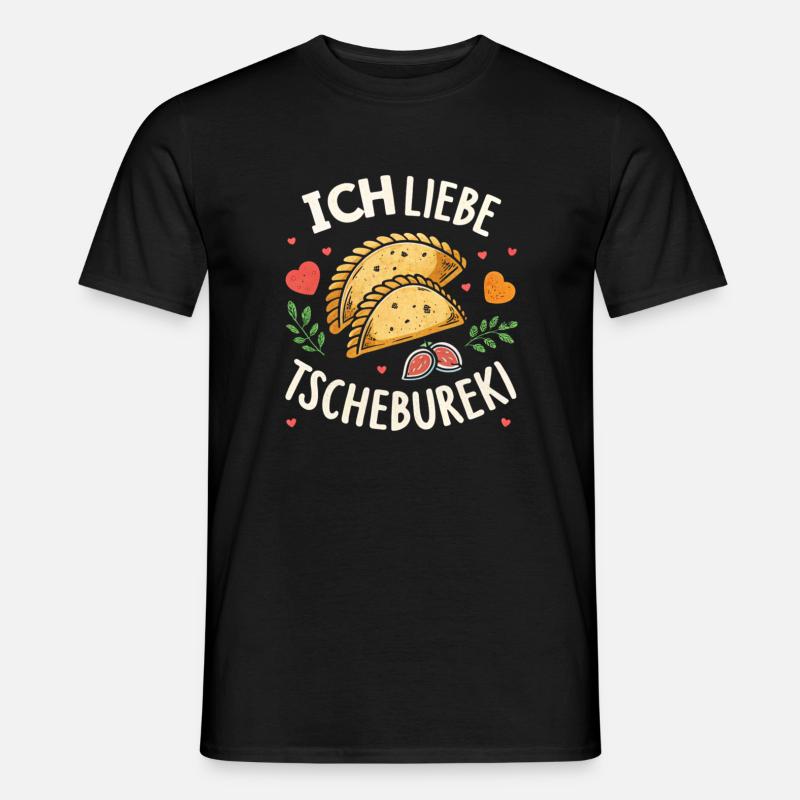 Ich liebe Tschebureki - Männer T-Shirt - Schwarz