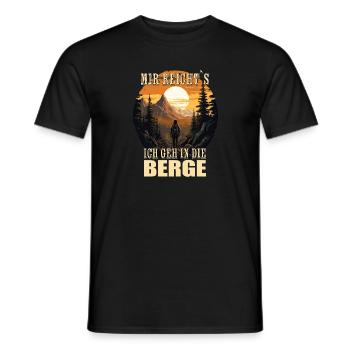 Mir reicht`s, ich geh in die Berge - Männer T-Shirt - Schwarz - Vorne - AI Model Male 178 light (178cm)