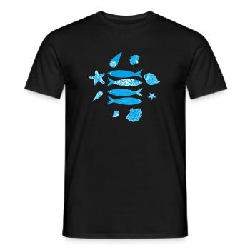 Unterwasserwelt Meeresfisch Muster - Männer T-Shirt - Schwarz - Vorne - AI Model Male 178 light (178cm)