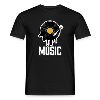 Musik Schallplatte Retro Outfit für Musiker und - Männer T-Shirt - Schwarz - Vorne - AI Model Male 178 light (178cm)