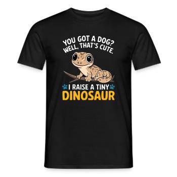 Funny Tiny Dinosaur Lizard - Men's T-Shirt - black - Front - AI Model Male 178 light (178cm)