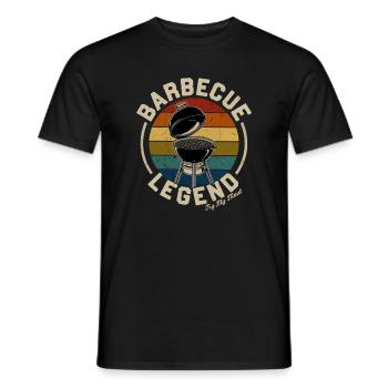 Barbecue Legend Retro - Men's T-Shirt - black - Front - AI Model Male 178 light (178cm)