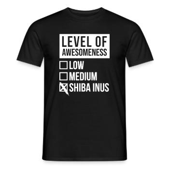 Shiba Inu - Men's T-Shirt - black - Front - AI Model Male 178 light (178cm)