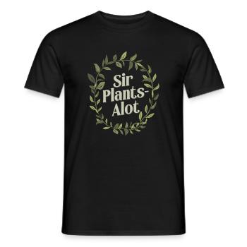 Gardening Men, Green Plant Dads - Sir Plants-Alot - Men's T-Shirt - black - Front - AI Model Male 178 light (178cm)