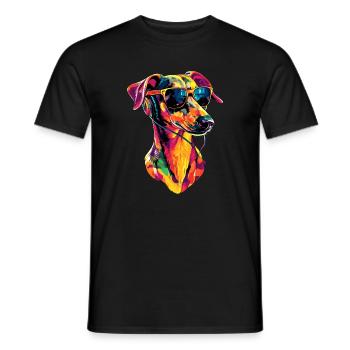 Windhund Hundeliebhaber Jagdhund Liebe Greyhound - Männer T-Shirt - Schwarz - Vorne - AI Model Male 178 light (178cm)