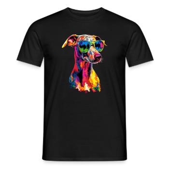 Windhund Hundeliebhaber Jagdhund Liebe Greyhound - Männer T-Shirt - Schwarz - Vorne - AI Model Male 178 light (178cm)