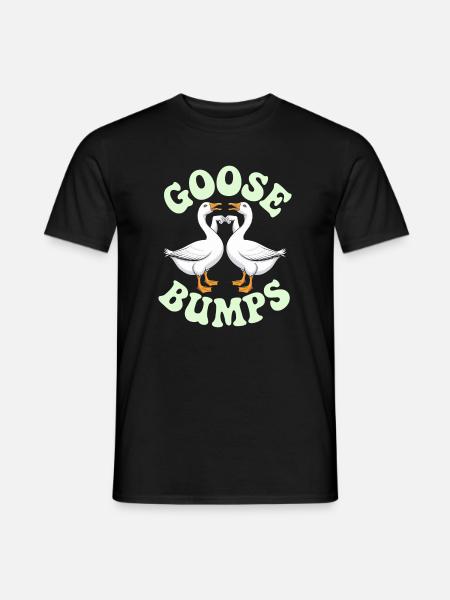 Goose Duo Heart Emblem - Men's T-Shirt - black