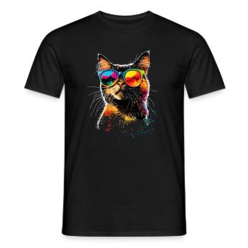 Britisch Kurzhaar Katze BKH Katzenmama Süße Katzen - Männer T-Shirt - Schwarz - Vorne - AI Model Male 178 light (178cm)