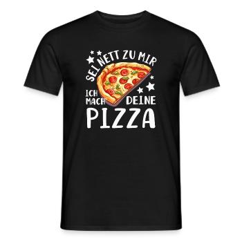 PIzza Bäcker Pizzaiolo - Männer T-Shirt - Schwarz - Vorne - AI Model Male 178 light (178cm)
