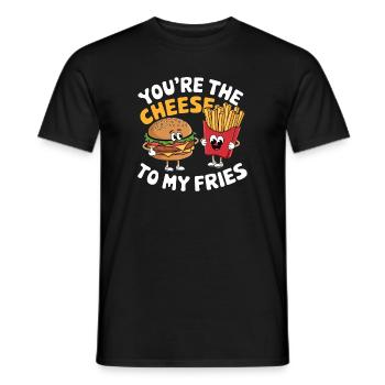 Vom Käse zu meinen Pommes frites - Männer T-Shirt - Schwarz - Vorne - AI Model Male 178 light (178cm)