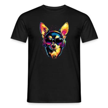 Chihuahua Dog Mistress I Love Cute Chihuahuas - Men's T-Shirt - black - Front - AI Model Male 178 light (178cm)
