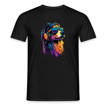 Australian Shepherd Dog Lover Cute Aussie - Men's T-Shirt - black - Front - AI Model Male 178 light (178cm)