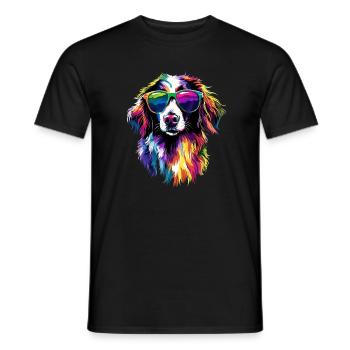 Australian Shepherd Dog Lover Cute Aussie - Men's T-Shirt - black - Front - AI Model Male 178 light (178cm)