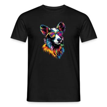 Australian Shepherd Dog Lover Cute Aussie - Men's T-Shirt - black - Front - AI Model Male 178 light (178cm)