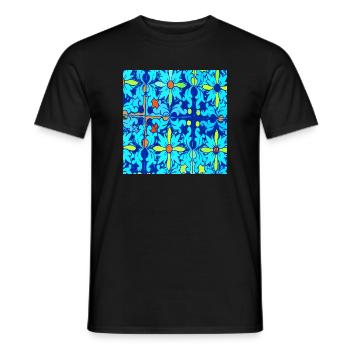 Blaue Keramik - Männer T-Shirt - Schwarz - Vorne - AI Model Male 178 light (178cm)