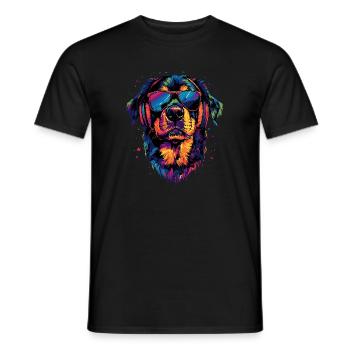 Rottweiler Dogs Love Proud Rottweiler Lovers - Men's T-Shirt - black - Front - AI Model Male 178 light (178cm)