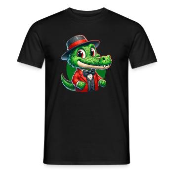 Crocodile Russe en Russe Crocodiles Russes - T-shirt homme - noir - Devant - AI Model Male 178 light (178cm)
