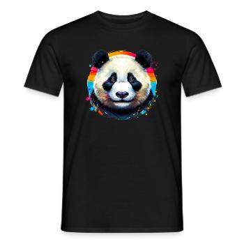 Panda - T-shirt homme - noir - Devant - AI Model Male 178 light (178cm)