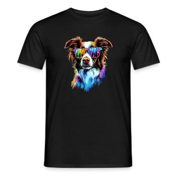 Border Collie Dog Lover Puppy Cute Collies - Men's T-Shirt - black - Front - AI Model Male 178 light (178cm)
