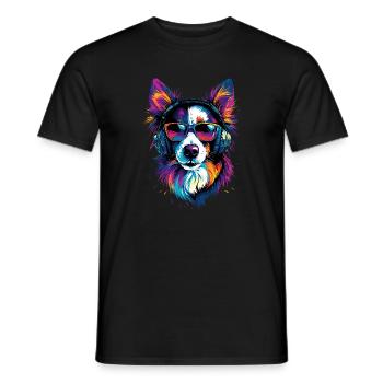 Border Collie Dog Lover Puppy Cute Collies - Men's T-Shirt - black - Front - AI Model Male 178 light (178cm)