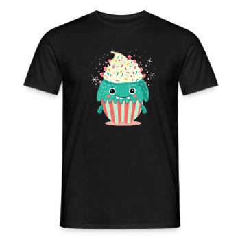 Cute Cupcake Monster – Cute and Playful - Men's T-Shirt - black - Front - AI Model Male 178 light (178cm)