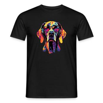 Great Dane Hatz Male Saupacker Great Dane - Men's T-Shirt - black - Front - AI Model Male 178 light (178cm)