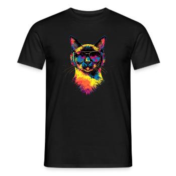 Siamkatze Siam Katze Siamese Cat Siamesen Katzen - Männer T-Shirt - Schwarz - Vorne - AI Model Male 178 light (178cm)