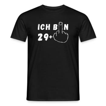 Ich bin 29+ Stinkefinger Geburtstag Geschenk ab 30 - Männer T-Shirt - Schwarz - Vorne - AI Model Male 178 light (178cm)