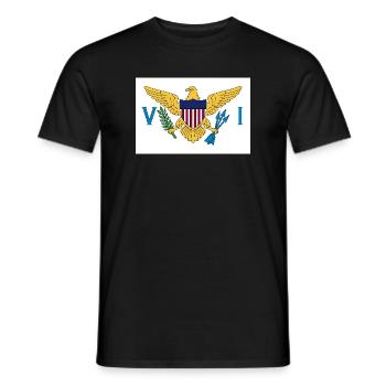U.S. Virgin Islands - Men's T-Shirt - black - Front - AI Model Male 178 light (178cm)