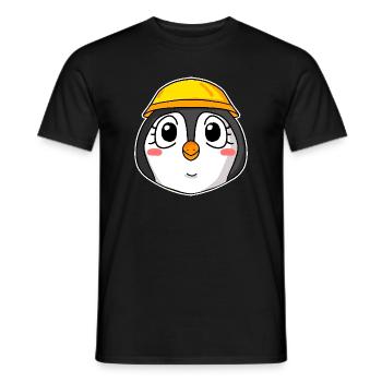 Chantier de construction de pingouins - T-shirt homme - noir - Devant - AI Model Male 178 light (178cm)