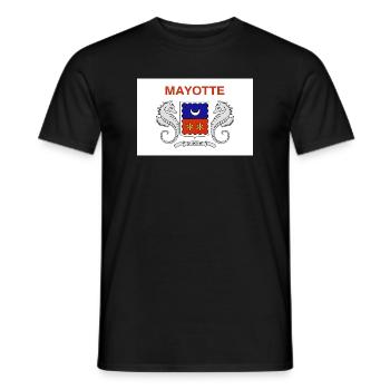 Mayotte - Men's T-Shirt - black - Front - AI Model Male 178 light (178cm)