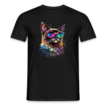 Chat Birman Chat Birman Sacré Chat Birman Mignon Chats Birmans - T-shirt homme - noir - Devant - AI Model Male 178 light (178cm)