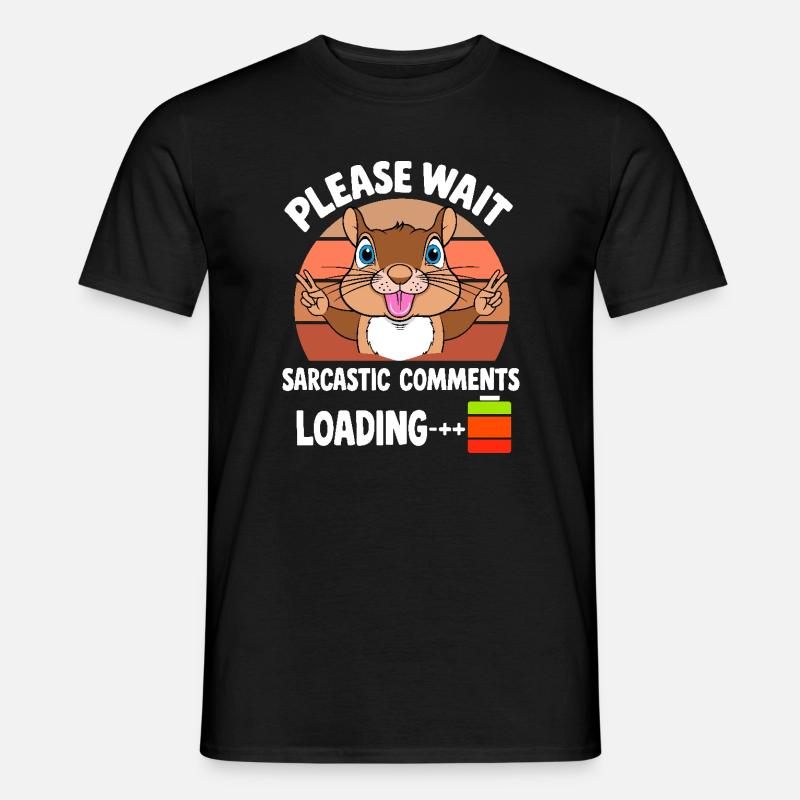 Lustige Eichhörnchen - Männer T-Shirt - Schwarz