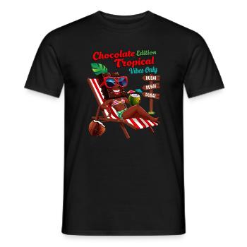 Schokolade Tropical - Männer T-Shirt - Schwarz - Vorne - AI Model Male 178 light (178cm)