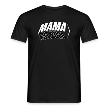 MAMA Shirt Est.2024 - Männer T-Shirt - Schwarz - Vorne - AI Model Male 178 light (178cm)