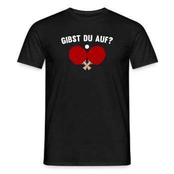 Tischtennis - Gibst du auf? - Männer T-Shirt - Schwarz - Vorne - AI Model Male 178 light (178cm)
