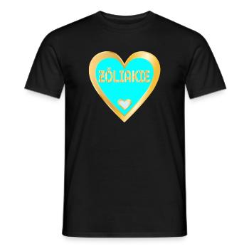 ZÖLIAKIE HERZ DÜNNDARM - Männer T-Shirt - Schwarz - Vorne - AI Model Male 178 light (178cm)